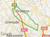 parcours montjoire-fabas 56km