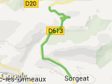 parcours Sorgeat-Col du Chioulat