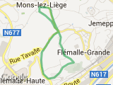 parcours Mons-lez-LiÃ¨ge - Souxhon - Mons-lez-LiÃ¨ge (Start To Run)