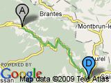 parcours Sault - Mont Ventoux 25 Km  1150 Meter Up