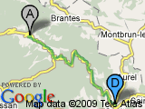 parcours Sault - Mont Ventoux 25 Km 1150 Meter